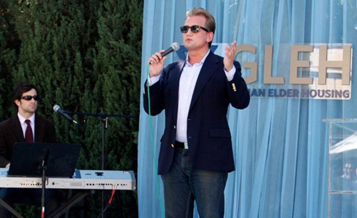 Brett Ryback and Upright Cabaret producer Chris Isaacson at 